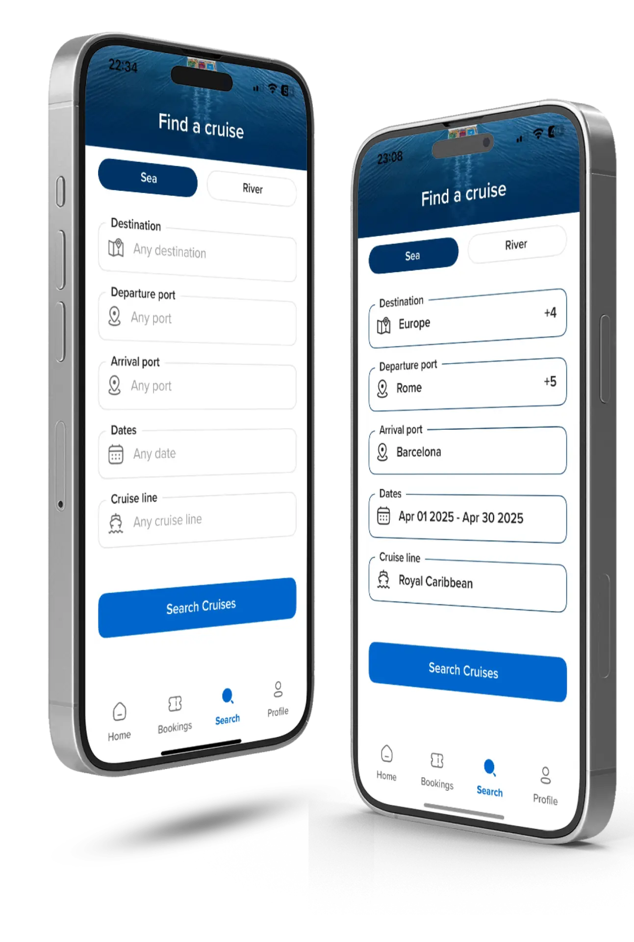 ChooseCruise App Interface